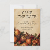 Appels en Vijgen Rustieke Herfst Bruiloft Save The Date (Voorkant)