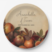 Appels en Vijgen Rustige Herfst Aangepaste Naam Papieren Bordje (Voorkant)
