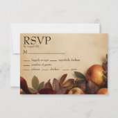 Appels en Vijgen Rustige Herfst Bruiloft RSVP Kaartje (Voorkant)