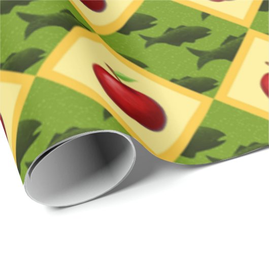 Appels en vis cadeaupapier (Rol Hoek)