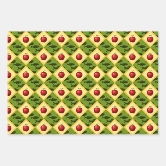 Appels en vis inpakpapier vel (Voorkant 3)