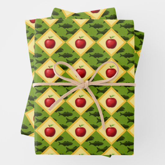 Appels en vis inpakpapier vel (In situ)