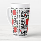 appels Fruit patroon  Latte Mok (Linkerhoek)