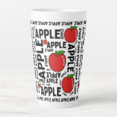 appels Fruit patroon  Latte Mok (Voorkant)