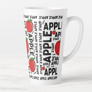 appels Fruit patroon  Latte Mok