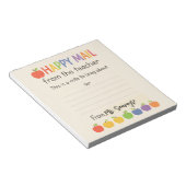 Appels Happy Mail – Schattige Leraar Notitieblok (Schuin)
