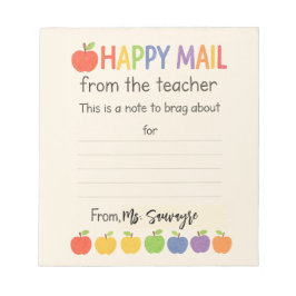 Appels Happy Mail – Schattige Leraar Notitieblok