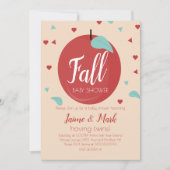 Appels Harten Confetti Herfst Baby Shower Kaart (Voorkant)