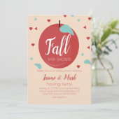 Appels Harten Confetti Herfst Baby Shower Kaart (Staand voorkant)