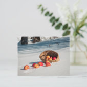 Appels in de sneeuw briefkaart (Staand voorkant)
