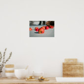 Appels in de sneeuw poster (Keuken)