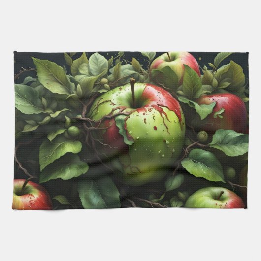 Appels in de tuin theedoek (Horizontaal)