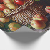 Appels in een mandje Stilleven Schilderij Decoupag Cadeaupapier (Hoek)