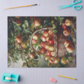 Appels in een mandje Stilleven Schilderij Decoupag Tissuepapier (Craft)