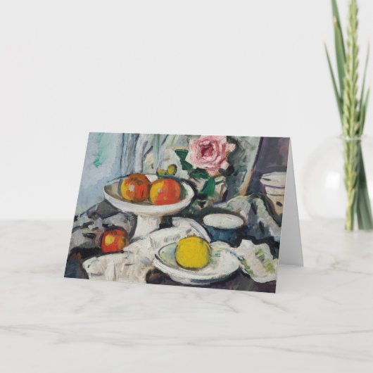 Appels in een witte fruitschaal | George Leslie Hu Kaart (Voorkant)