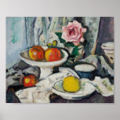 Appels in een witte fruitschaal | George Leslie Hu Poster (Voorkant)