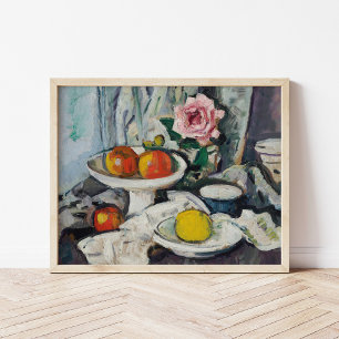 Appels in een witte fruitschaal   George Leslie Hu Poster