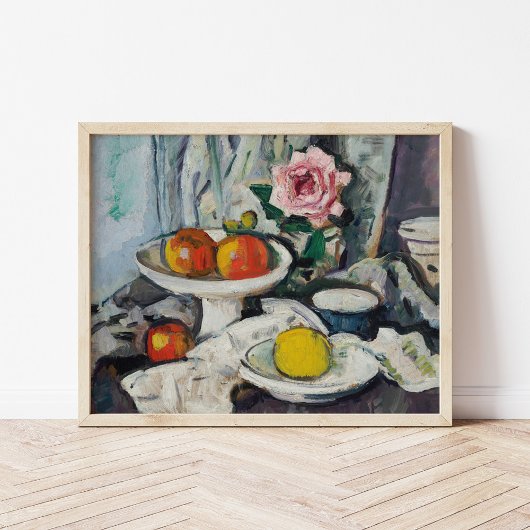 Appels in een witte fruitschaal | George Leslie Hu Poster