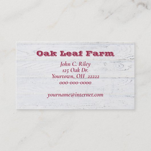 Appels in mandje visitekaartje (Achterkant)