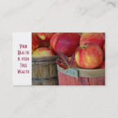 Appels in mandje visitekaartje (Voorkant)