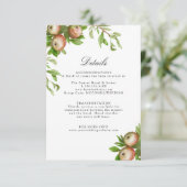 Appels in Watercolo trouwgegevens bijsluiter kaart (Staand voorkant)