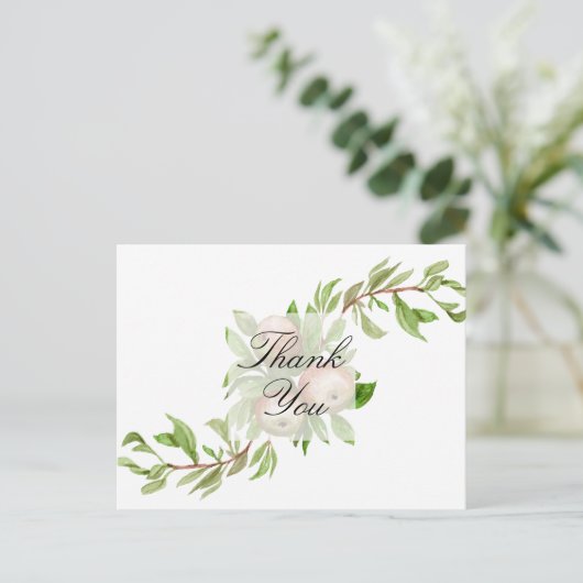 Appels in waterverf bedankje briefkaart (Staand voorkant)