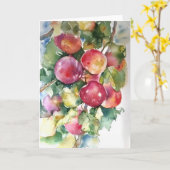 Appels in Waterverven Kaart (Gele Bloem)