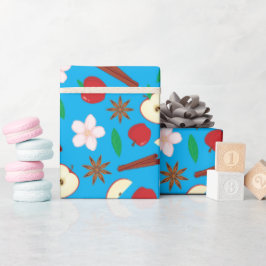 Appels, kaneel, steranijs Herfst Vibrant Naadloos Cadeaupapier