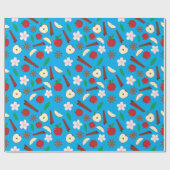 Appels, kaneel, steranijs Herfst Vibrant Naadloos Cadeaupapier (Vlak)