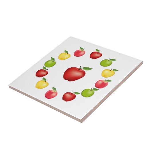 Appels Keramische Tegel Tegeltje (Zijkant)