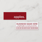 Appels. Loyaliteit ponskaart Klantenkaartje (Voorkant / Achterkant)