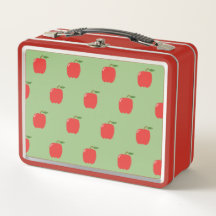 Appels Metalen Lunchbox (Salie Groen & Rood)