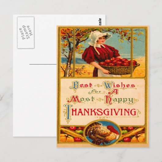 appels oogsten briefkaart (Voorkant / Achterkant)