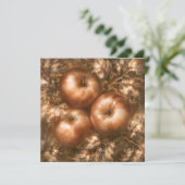 Appels oogsten feestdagenkaart (Staand voorkant)
