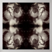 Appels op de boom  zwart-wit Abstract Poster (Voorkant)