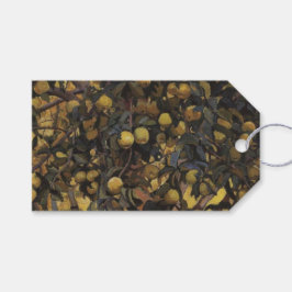 Appels op de takken van bomen (door Serebriakova) Cadeaulabel