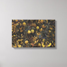 Appels op de takken van bomen (door Serebriakova) Canvas Afdruk