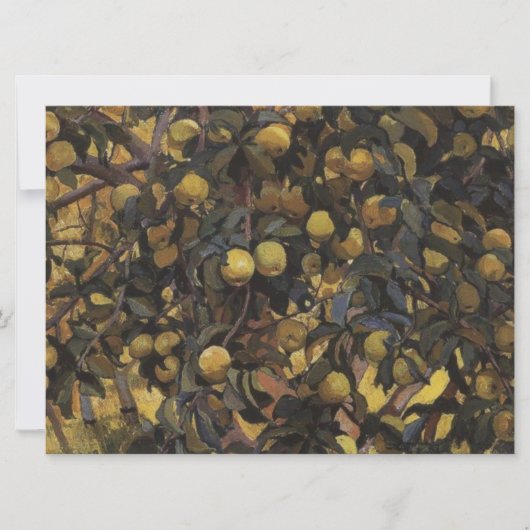 Appels op de takken van bomen (door Serebriakova) Kaart (Voorkant)