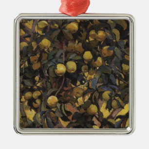 Appels op de takken van bomen (door Serebriakova) Metalen Ornament
