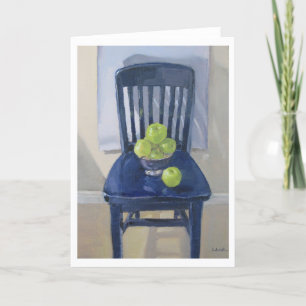 Appels op een Blue Chair Art Kaart