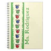 Appels op Gele Leraar Gift Notitieboek (Voorkant)