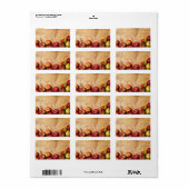 Appels op houten achtergrond etiket (Full Sheet)