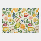 Appels Peren Blauwe bessen Sinaasappels Citroen Li Theedoek (Horizontaal)