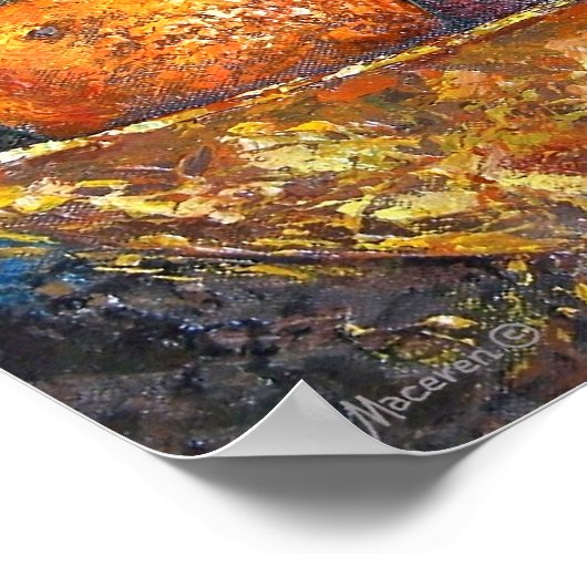 Appels, peren, Bowl, maakt stilstaande kunst schil Poster (Hoek)