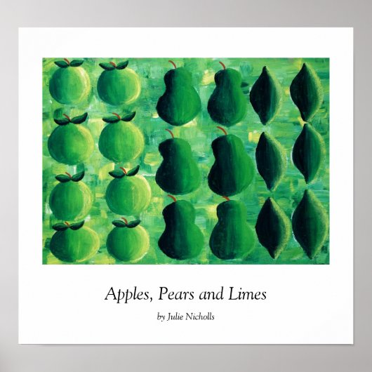Appels, peren en limoenen poster (Voorkant)