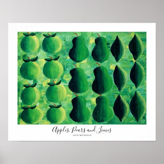 Appels Peren en Limoenen Schilderij Poster (Voorkant)