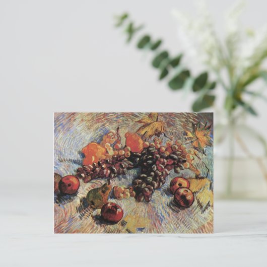 Appels peren luiers en druiven van Gogh Fine Art Briefkaart (Staand voorkant)