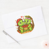 Appels plukken ronde sticker (Envelop)