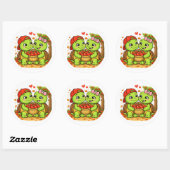 Appels plukken ronde sticker (Vel)