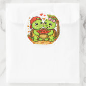 Appels plukken ronde sticker (Tas)